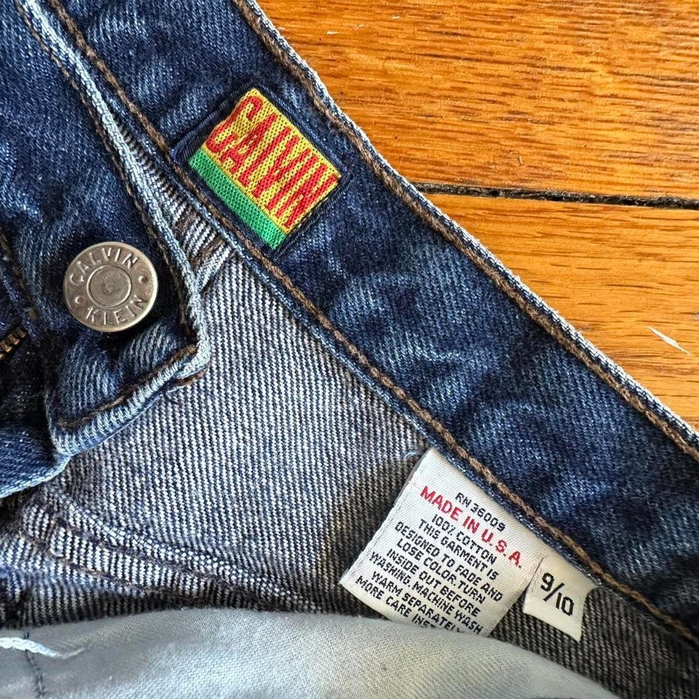 Vintage Early 80s CALVIN Calvin Klein Made USA Women Blue High Rise Faded Jeans - Picture 8 of 8